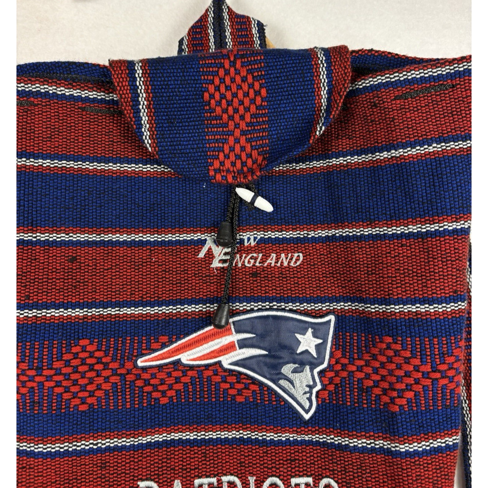 New England Patriots Woven Baja Drawstring Backpack Embroidered Red Blue NFL - Picture 5 of 14